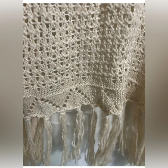 Sweet Journey Women’s Cream Cardigan Size Small Fringe‎ Boho - Picture 8 of 9